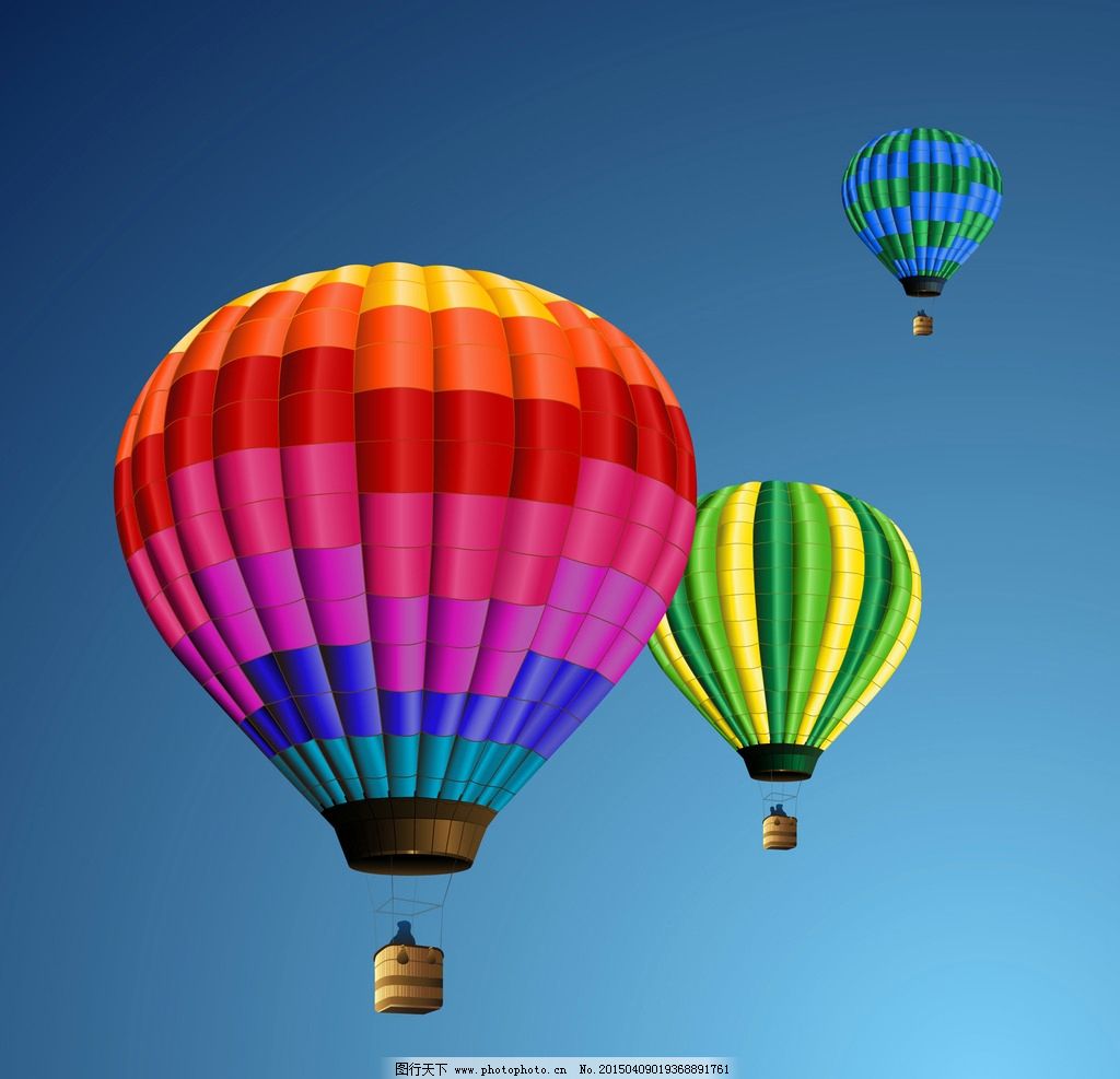 天空中的爱心热气球图片素材-编号38979381-图行天下