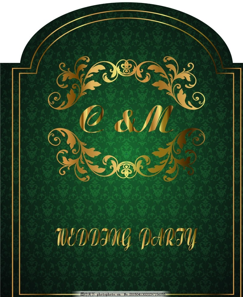 婚礼迎宾牌 婚礼 婚礼logo 绿色 欧式花纹 迎宾牌 设计 底纹边框 背景