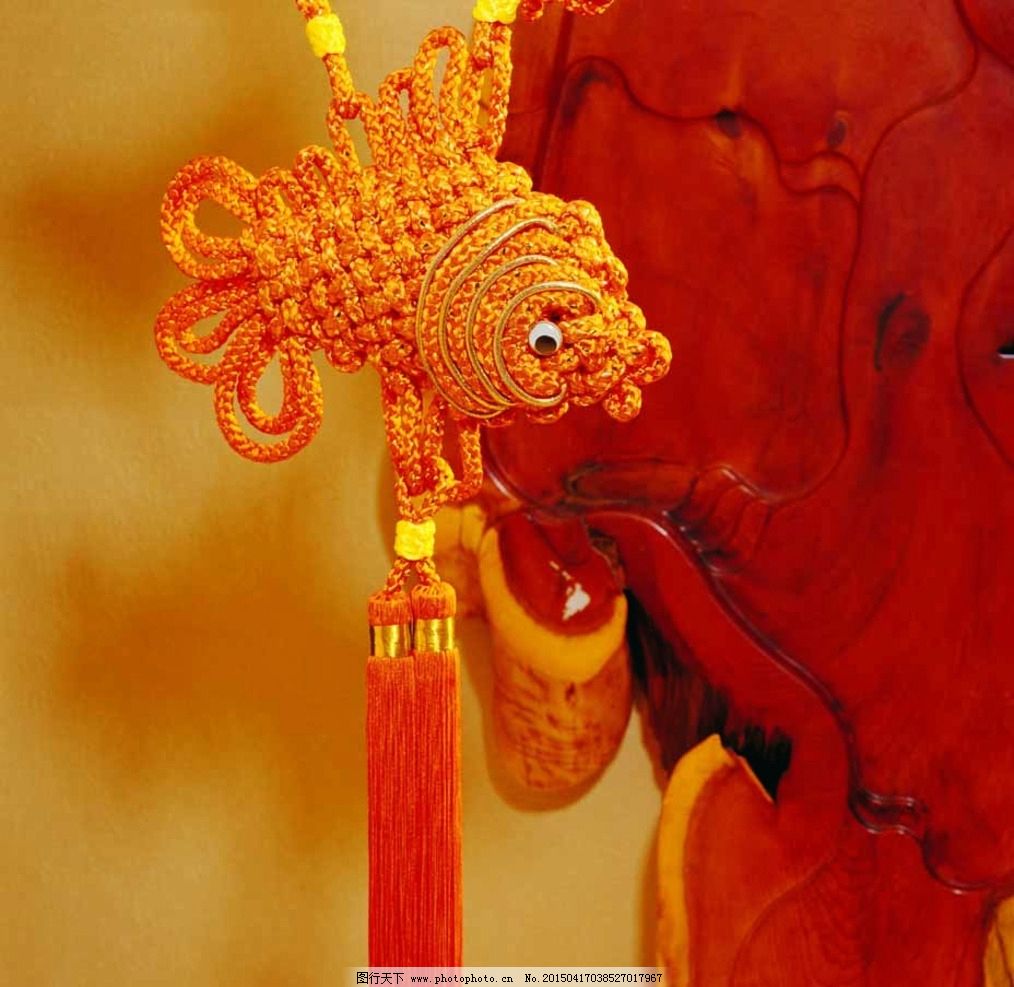 手工编织金鱼 金鱼掉坠图片,中国结 年年有余 传统文