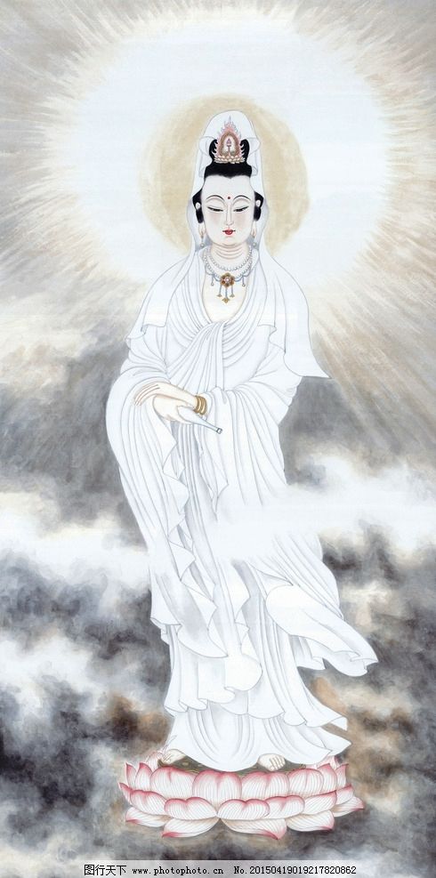白衣观音大士图片_宗教信仰_文化艺术_图行天下图库