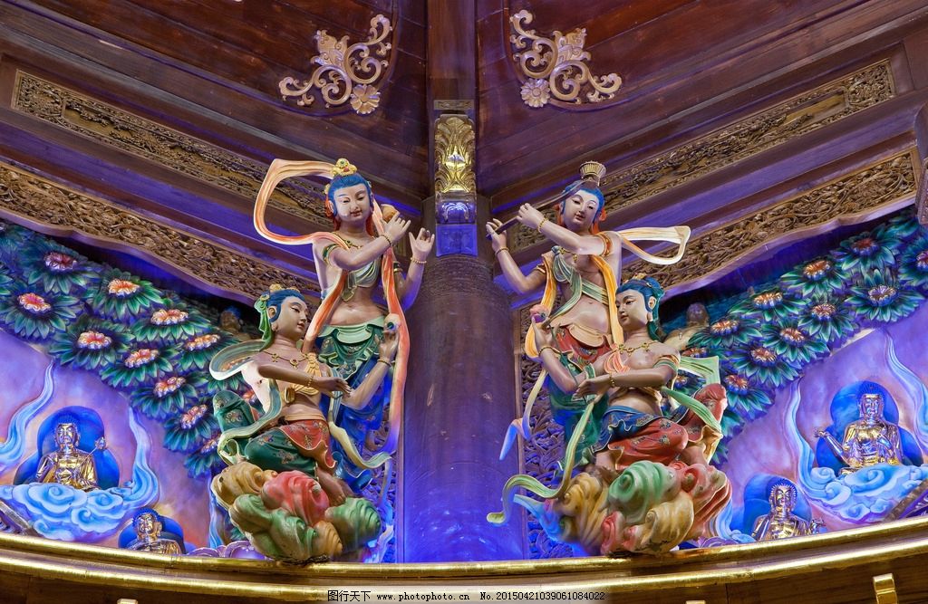 无锡灵山梵宫前厅飞天图片