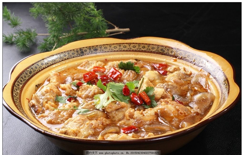 煎土鸡炖粉皮图片