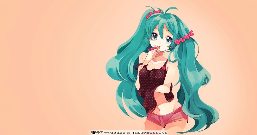 卡通画人物初音未来_初音未来卡通画_初音未来菊