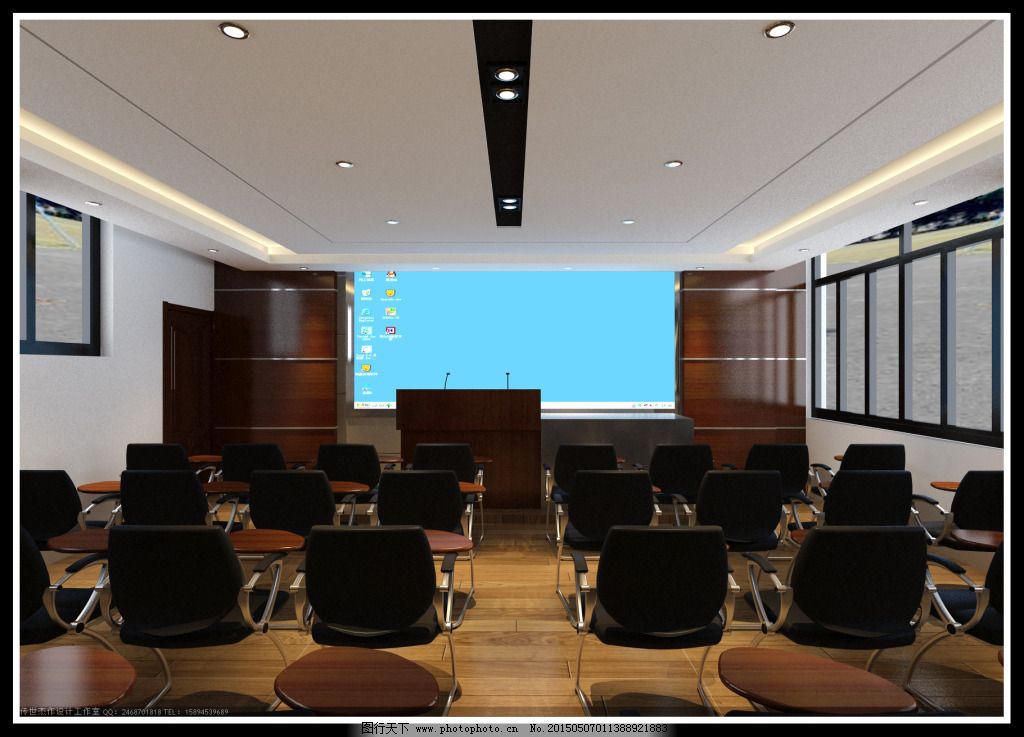 会议室荣誉墙效果图免费下载 家居装饰素材 室内设计