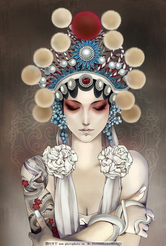 年画手抄报花旦
