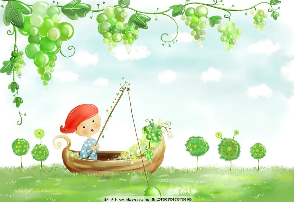 手绘卡通插图图片_动漫人物_动漫卡通_图行天