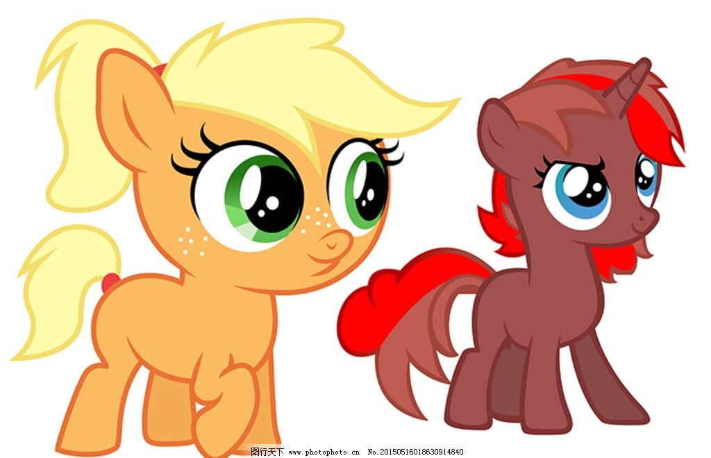 卡通小马驹图片