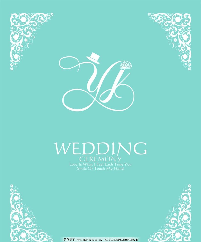 婚礼背景图片,蒂芙尼蓝婚礼 主题 展板 背景素材 欧式花纹-图行天下图库