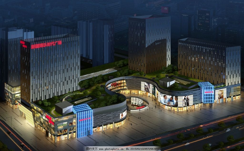 新疆博乐时代广场图片_效果图_环境设计_图行天下图库