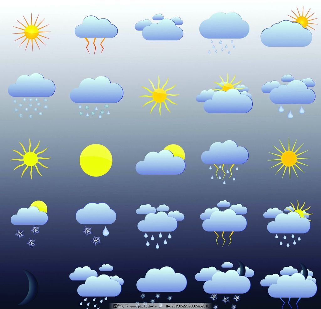 天气气象图标插画图片下载-正版图片400318733-摄图网