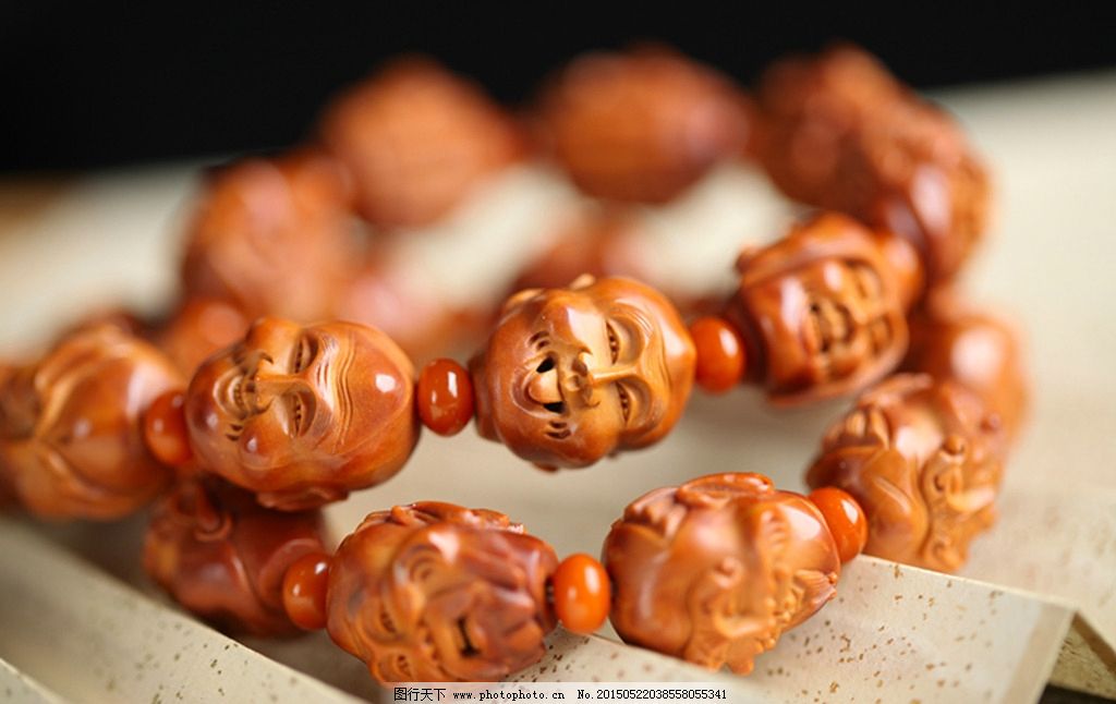 橄榄核十八罗汉手串图片