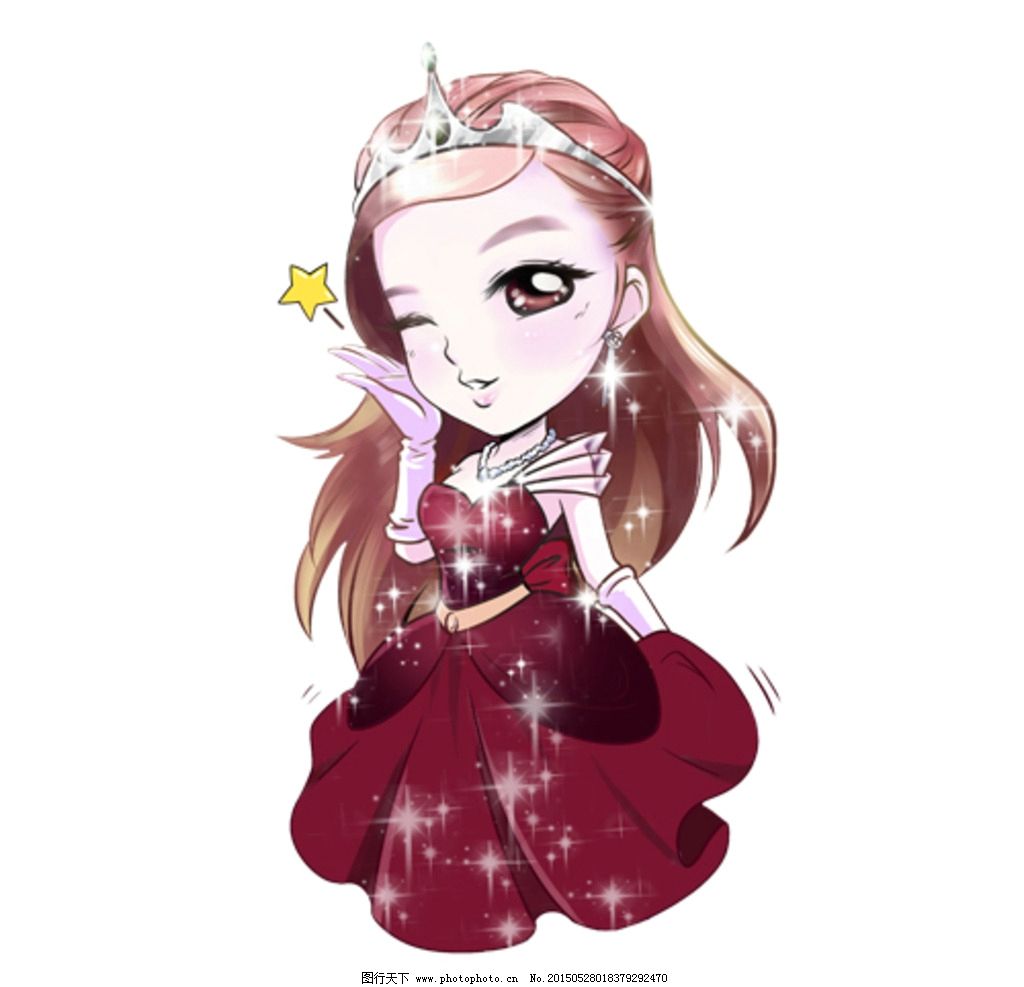 卡通图片 手绘 壁纸 女孩 闪亮 矢量图类别 设计 动漫动画 动漫人物