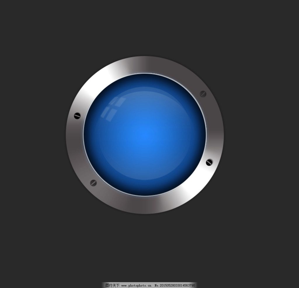 按钮教程，设计一个圆形的点击按钮 - 按钮图标 - PS教程自学网