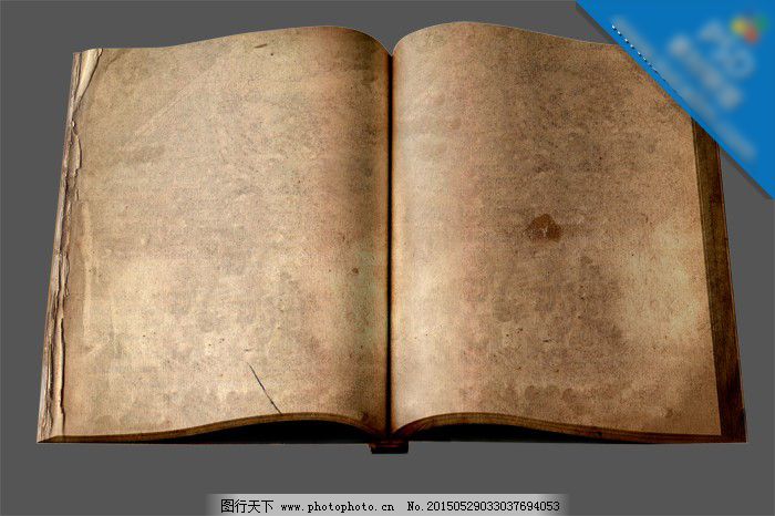 翻开的古朴书页
