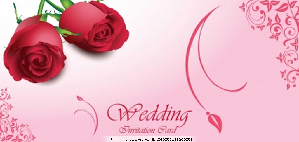 红玫瑰,婚礼装饰 红玫瑰自 粉色图案-图行天下