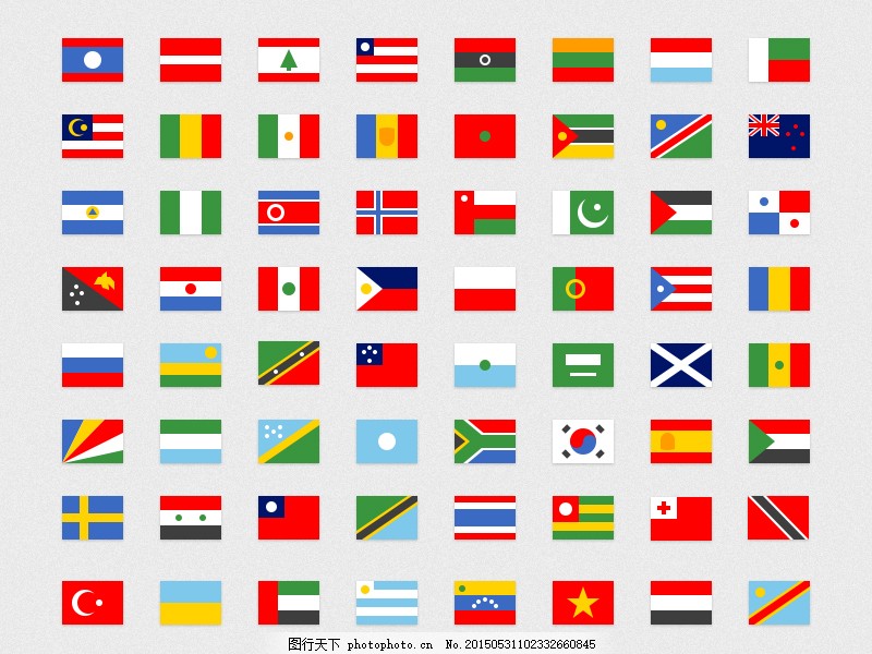 国旗素材图标设计 国旗图标 韩国 越南 加拿大 国家 国家图标图片