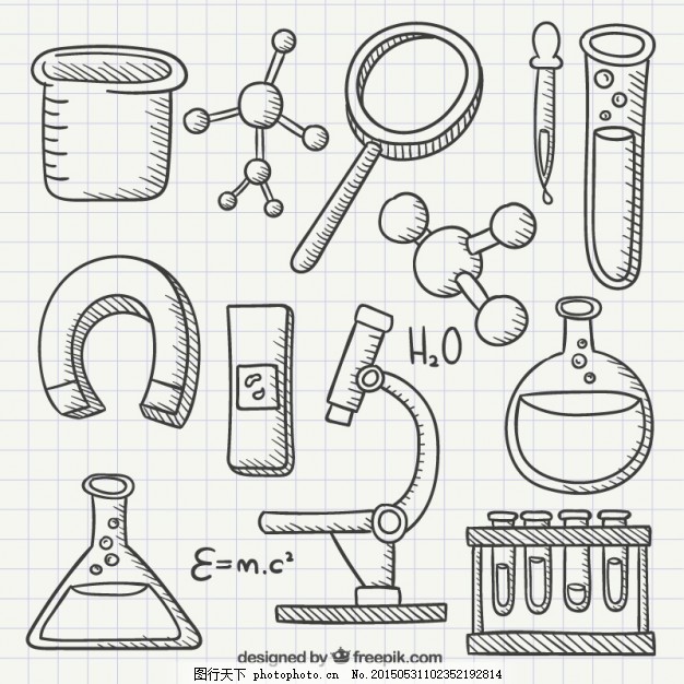化学手绘图标 一方面 医疗 科学 涂鸦 化学实验室 手形图标 图标绘制
