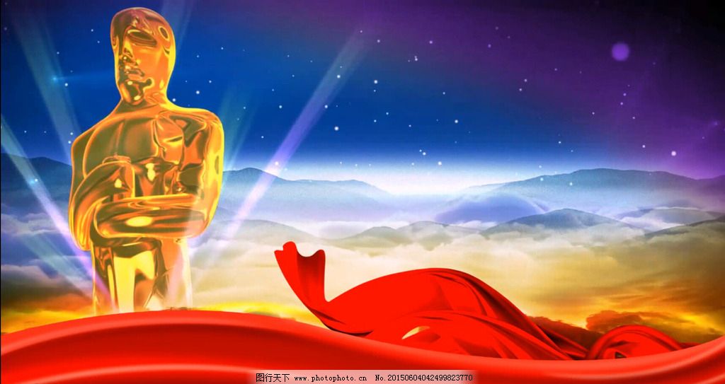 颁奖晚会奖杯金光视频_其他_实拍视频_图行天