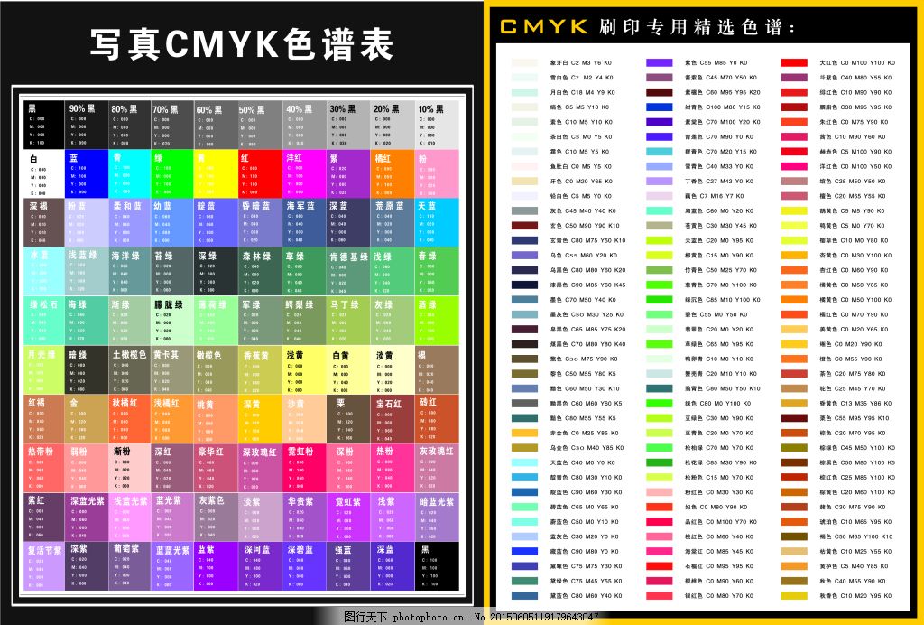 CMYK色谱表