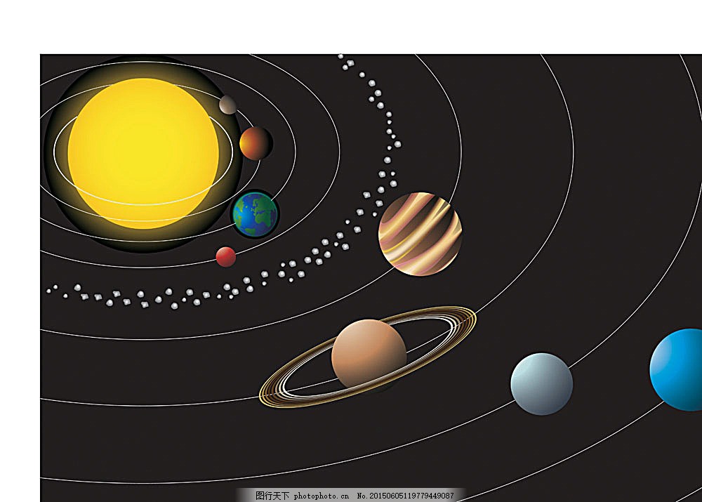 银河系设计素材,星系 地球 太阳 火星 行星 星球-图行天下图库
