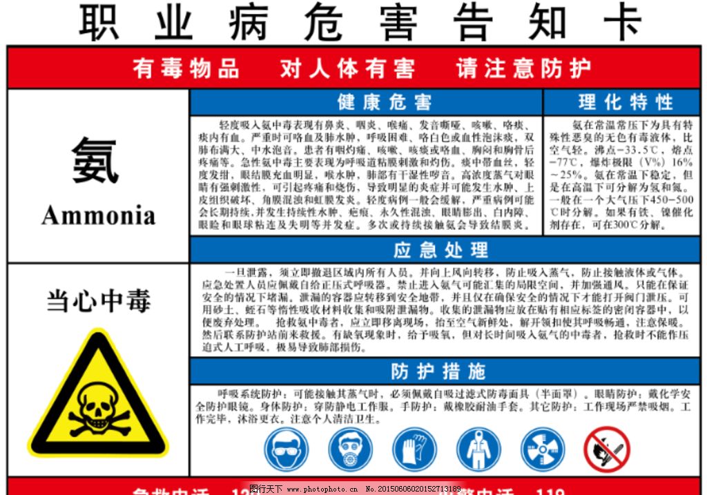 作业岗位职业病危害告知卡(化验室)