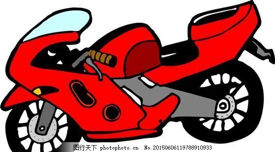 摩托车 交通工具 矢量 AI_0004,设计素材 摩托车