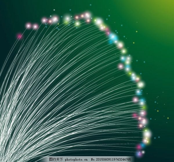 光导纤维设计矢量素材下载,光传输介质 光纤 光