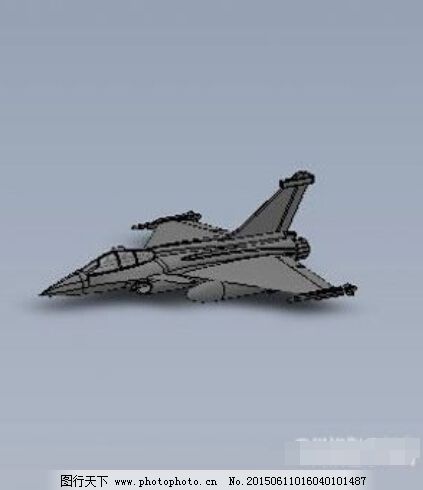 法国阵风战斗机模型_机械工业图纸_CAD素材