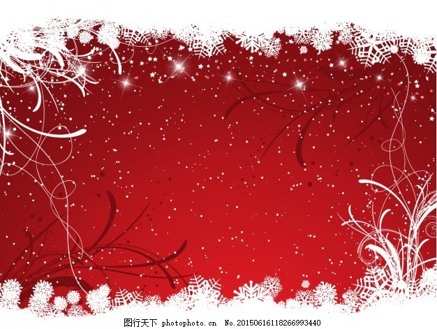 多雪的红色圣诞背景,圣诞节 下雪了 圣诞快乐 冬