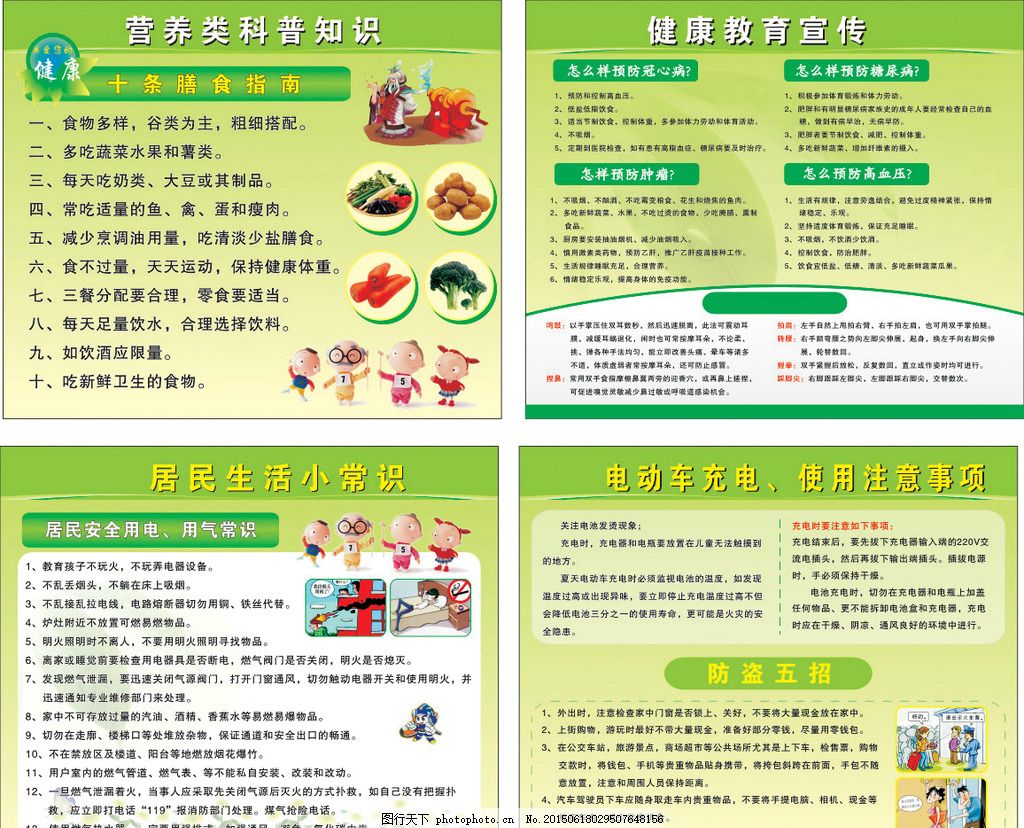 健康教育,健康教育版面 健康教育宣传 宣传栏 生活小常识-图行天下图库