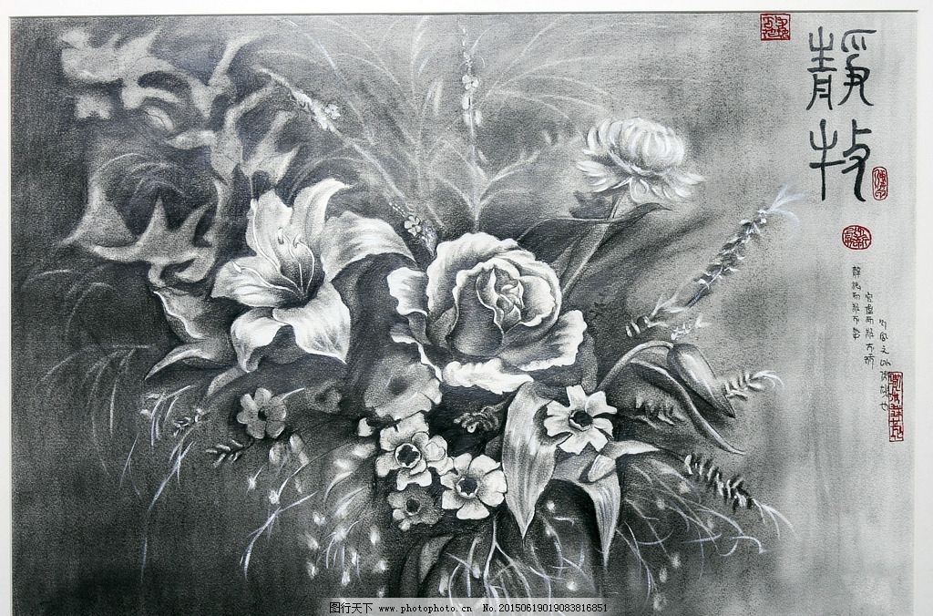 静物素描花卉图片高清图片展示_静物素描花卉图片高清图片下载