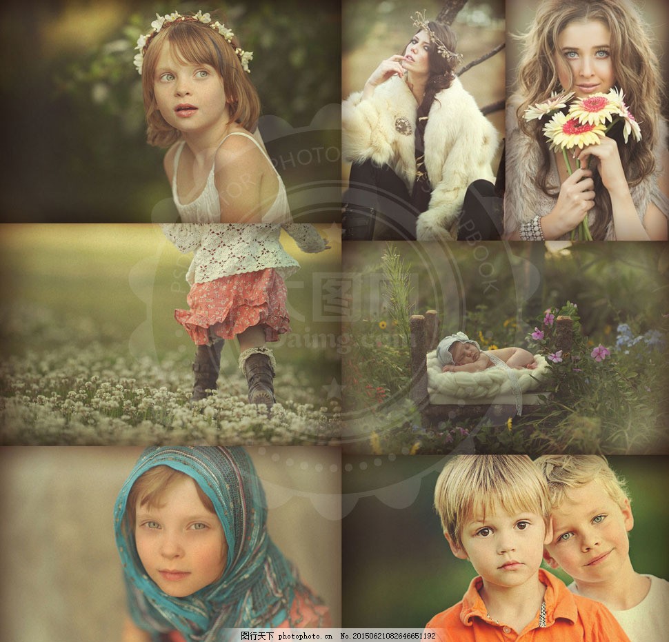 EmilySoto系列人像怀旧暗角效果PS动作图片