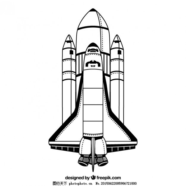 宇宙飞船,旅行 太空 火箭 银河 白色-图行天下图库