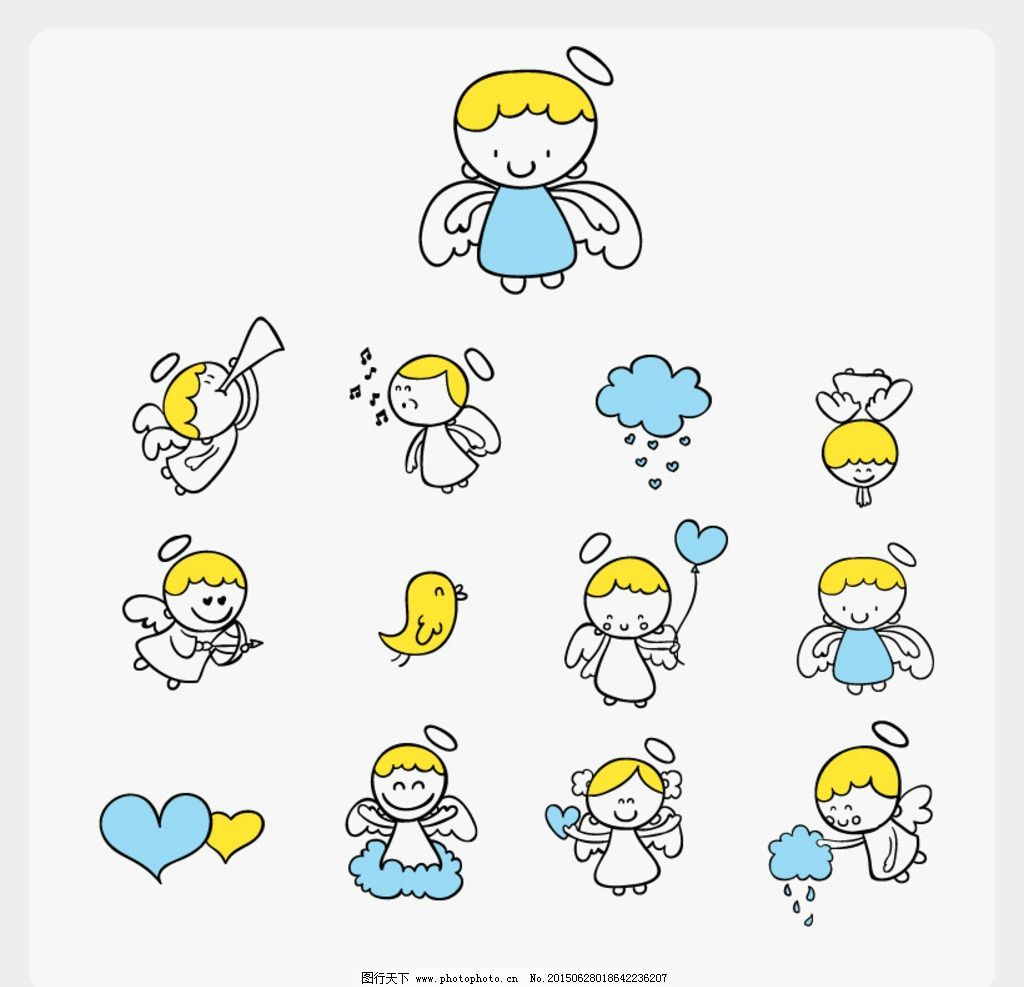 可爱的小天使卡通图片