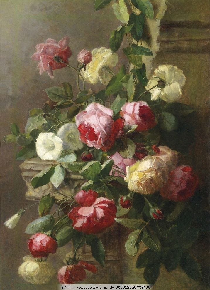 花卉 鲜花 装饰画 无框画 欧式油画 唯美 油画艺术 古典油画 写实油画 绘画 艺术 油画静物 设计 文化艺术 绘画书法 300DPI JPG