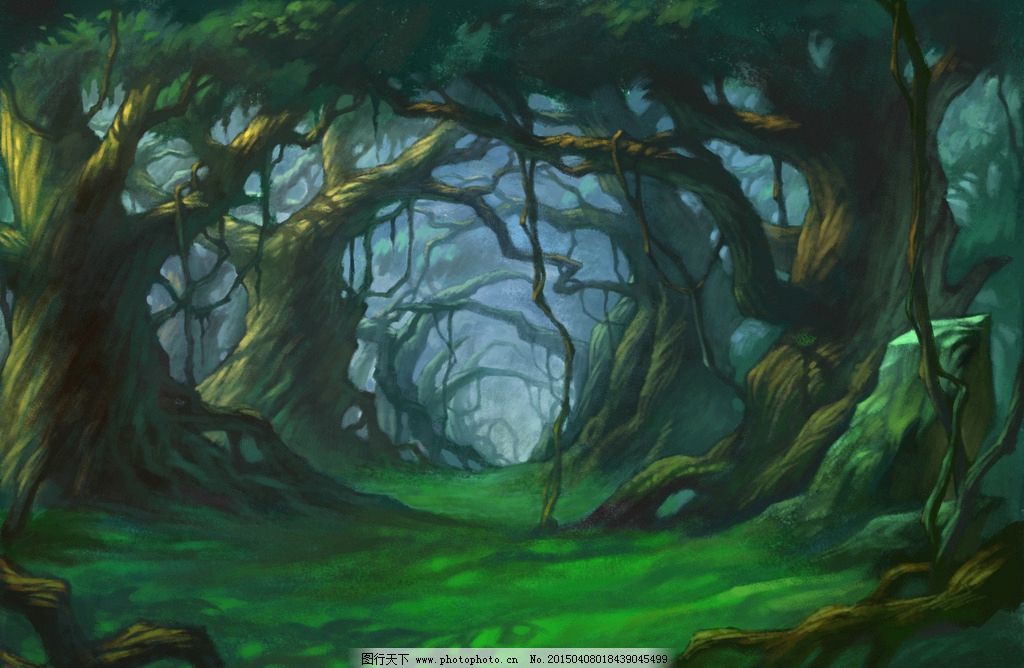 动漫森林图片 风景漫画 动漫卡通 图行天下图库