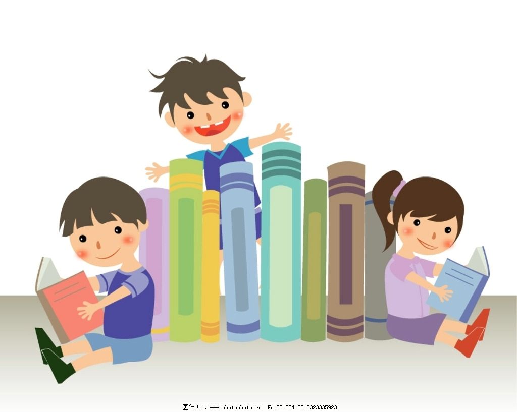 读书日读书节少女读书室内卡通插画图片-千库网