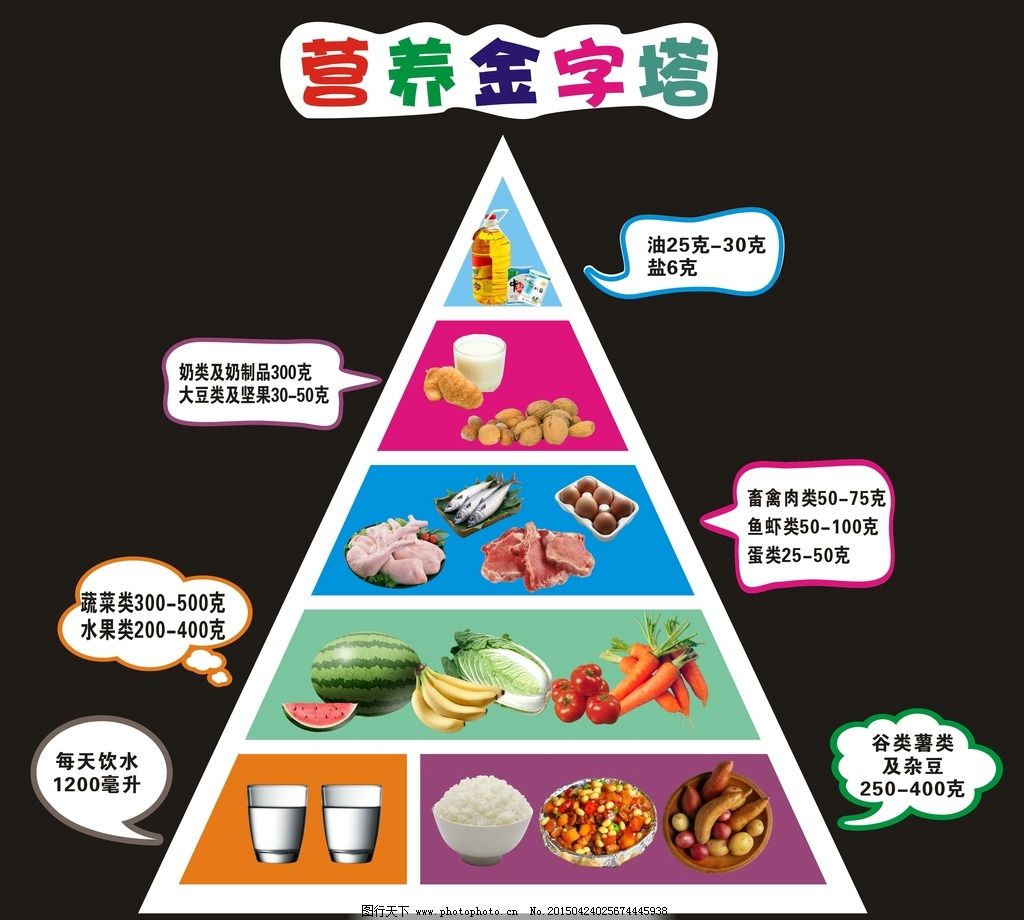 卫生防护中心 - 健康饮食金字塔 均衡营养好体格