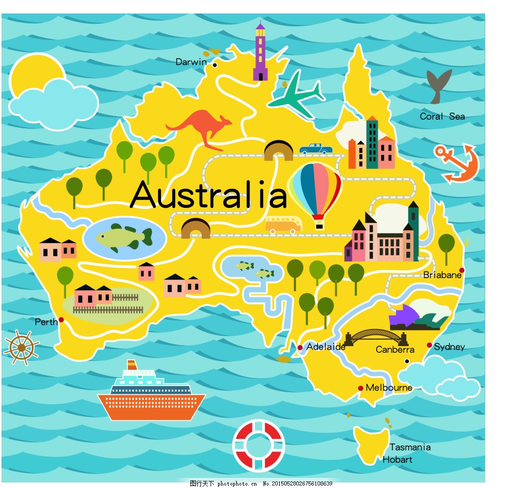澳大利亚地图全国地图高清版
